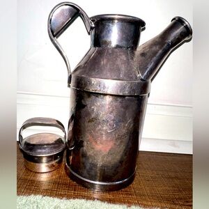 1930's Rare Reed & Barton 64 oz. Milk Can-Form Cocktail Shaker, Silver Plated